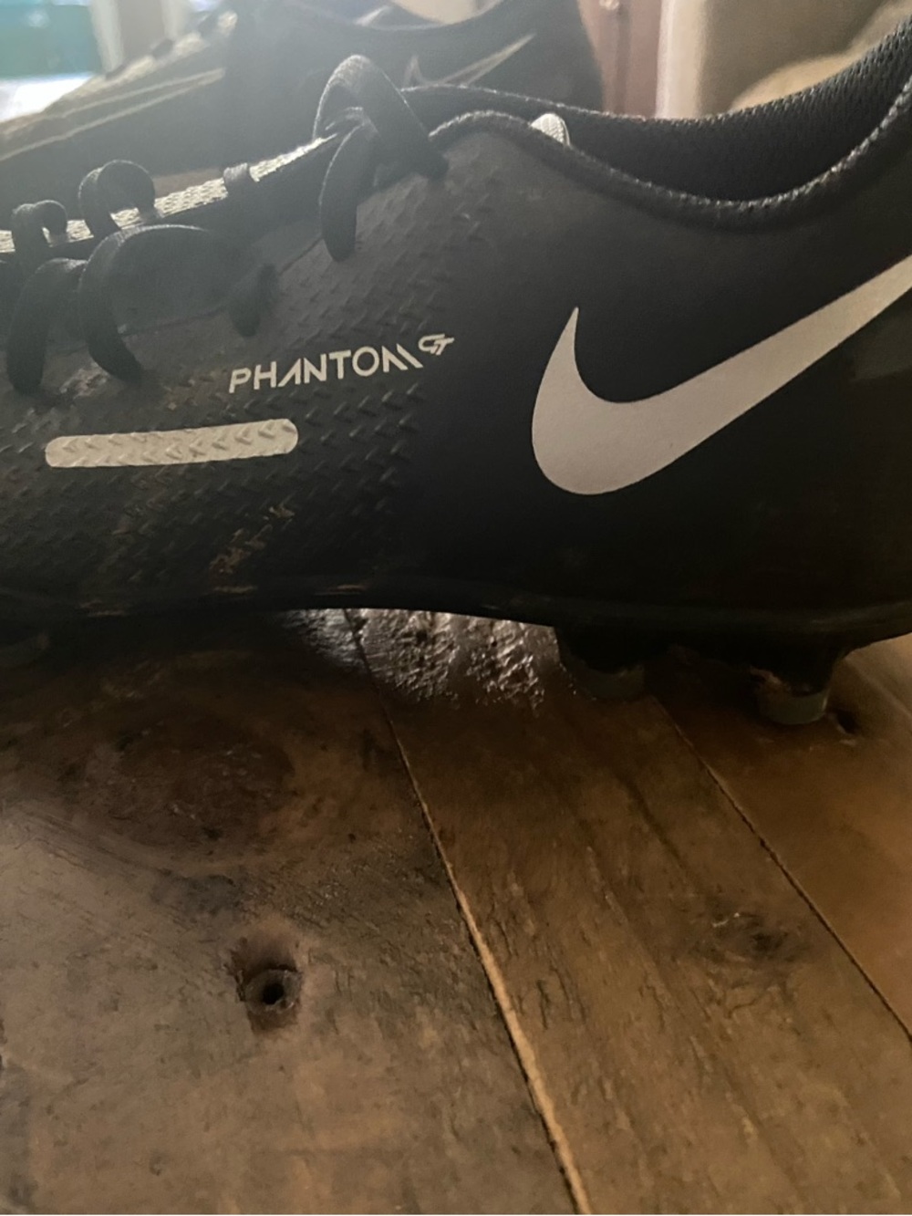 Nike Phantom GT kids Black and White Soccer Cleats